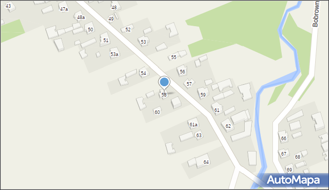 Bobrowniki, Bobrowniki, 58, mapa Bobrowniki