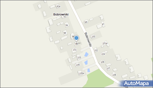 Bobrowniki, Bobrowniki, 99, mapa Bobrowniki