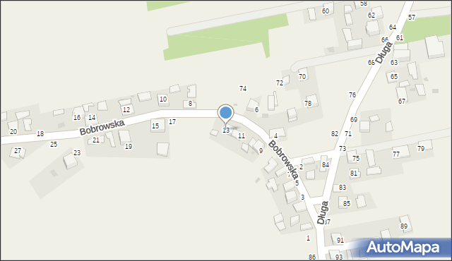 Bobrowniki Wielkie, Bobrowska, 13, mapa Bobrowniki Wielkie