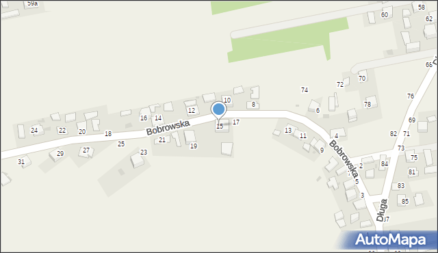 Bobrowniki Wielkie, Bobrowska, 15, mapa Bobrowniki Wielkie
