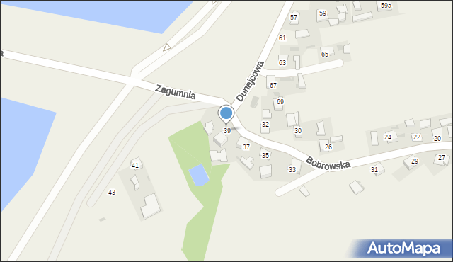 Bobrowniki Wielkie, Bobrowska, 39, mapa Bobrowniki Wielkie