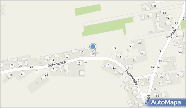 Bobrowniki Wielkie, Bobrowska, 8, mapa Bobrowniki Wielkie