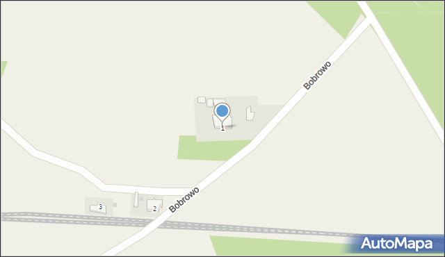 Bobrowo, Bobrowo, 1, mapa Bobrowo