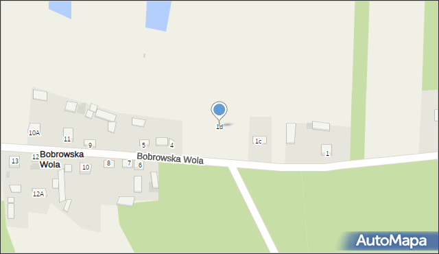 Bobrowska Wola, Bobrowska Wola, 1d, mapa Bobrowska Wola