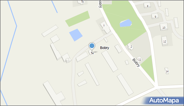 Bobry, Bobry, 5e, mapa Bobry