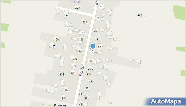 Bobrza, Bobrza, 27, mapa Bobrza