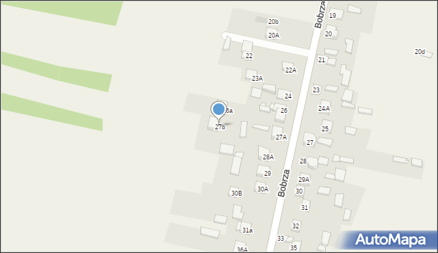 Bobrza, Bobrza, 27b, mapa Bobrza