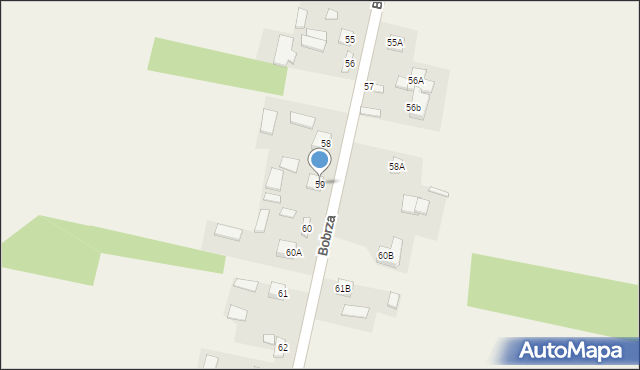Bobrza, Bobrza, 59, mapa Bobrza