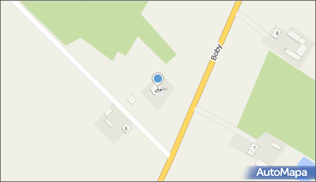 Boby, Boby, 45F, mapa Boby