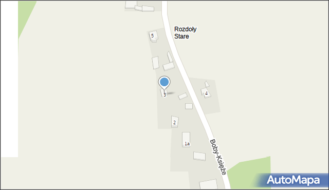 Boby-Księże, Boby-Księże, 3, mapa Boby-Księże