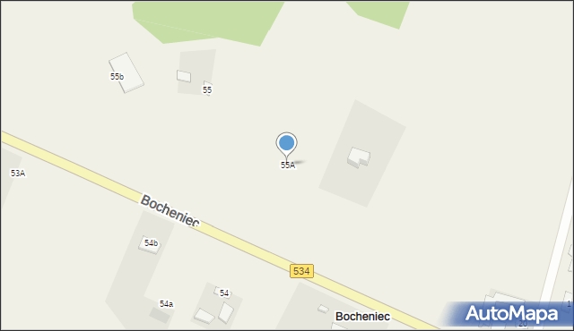 Bocheniec, Bocheniec, 55A, mapa Bocheniec