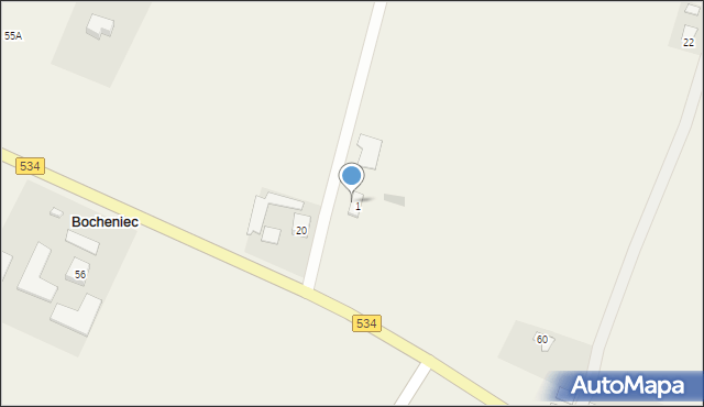 Bocheniec, Bocheniec, 62, mapa Bocheniec