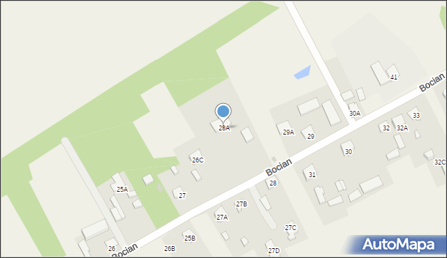 Bocian, Bocian, 28A, mapa Bocian