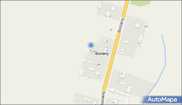 Bociany, Bociany, 8a, mapa Bociany