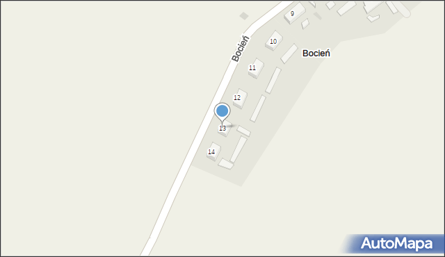 Bocień, Bocień, 13, mapa Bocień