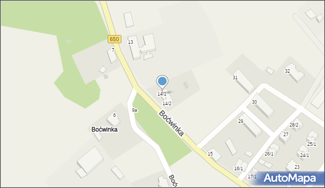 Boćwinka, Boćwinka, 14/1, mapa Boćwinka