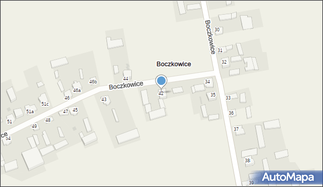 Boczkowice, Boczkowice, 42, mapa Boczkowice
