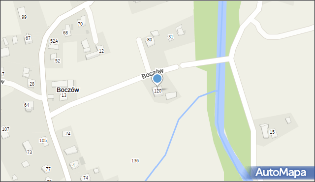 Boczów, Boczów, 120, mapa Boczów