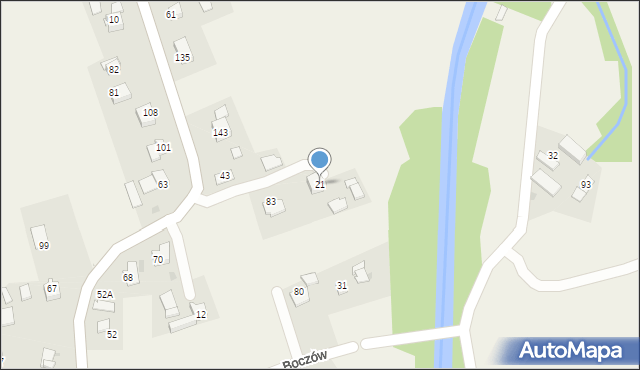 Boczów, Boczów, 21, mapa Boczów