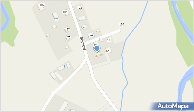 Boczów, Boczów, 87, mapa Boczów