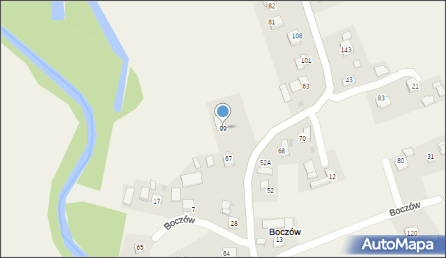 Boczów, Boczów, 99, mapa Boczów