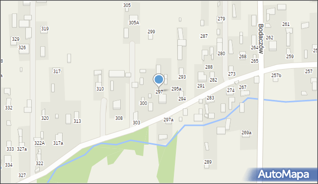 Bodaczów, Bodaczów, 297, mapa Bodaczów