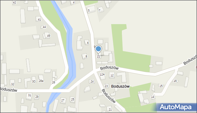 Boduszów, Boduszów, 11, mapa Boduszów