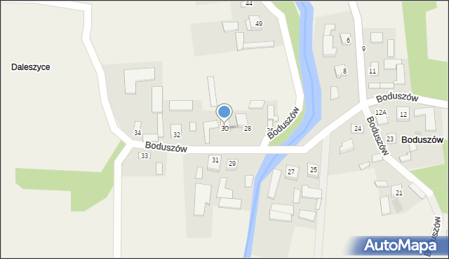 Boduszów, Boduszów, 30, mapa Boduszów