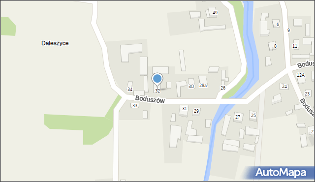 Boduszów, Boduszów, 32, mapa Boduszów