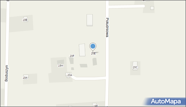 Boduszyn, Boduszyn, 20E, mapa Boduszyn
