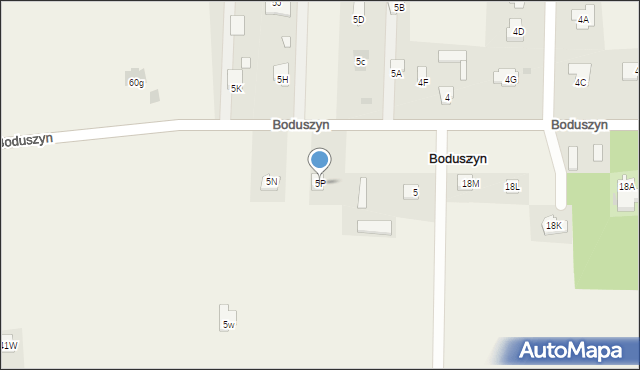 Boduszyn, Boduszyn, 5P, mapa Boduszyn
