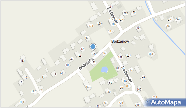 Bodzanów, Bodzanów, 105, mapa Bodzanów