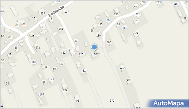 Bodzanów, Bodzanów, 166, mapa Bodzanów