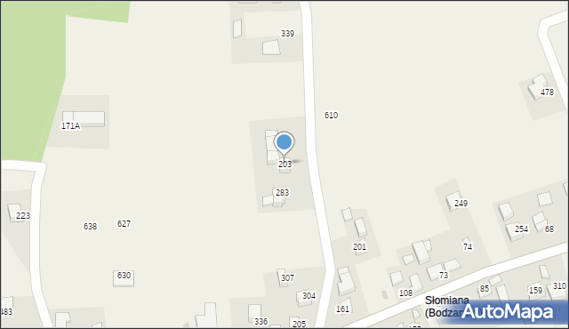 Bodzanów, Bodzanów, 203, mapa Bodzanów
