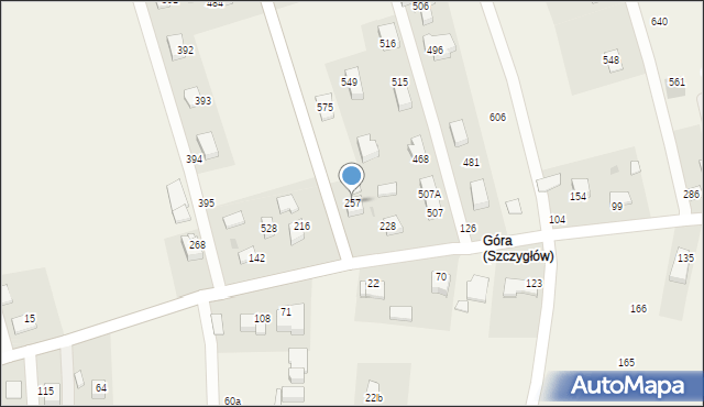 Bodzanów, Bodzanów, 257, mapa Bodzanów