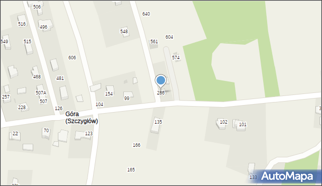 Bodzanów, Bodzanów, 286, mapa Bodzanów