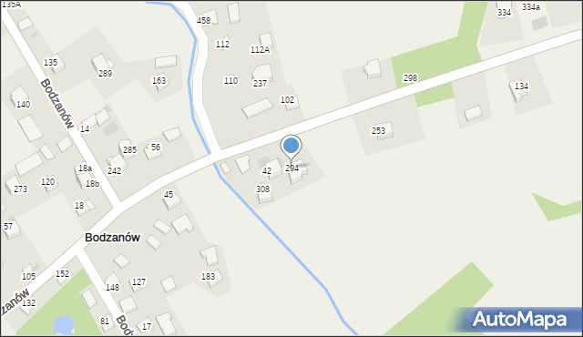 Bodzanów, Bodzanów, 294, mapa Bodzanów