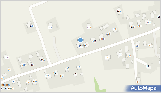 Bodzanów, Bodzanów, 303, mapa Bodzanów