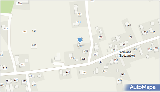 Bodzanów, Bodzanów, 307, mapa Bodzanów