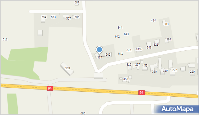 Bodzanów, Bodzanów, 315, mapa Bodzanów