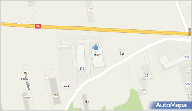 Bodzanów, Bodzanów, 379a, mapa Bodzanów