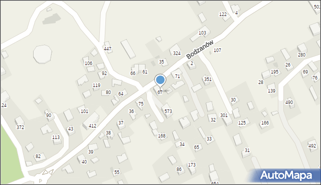 Bodzanów, Bodzanów, 67, mapa Bodzanów
