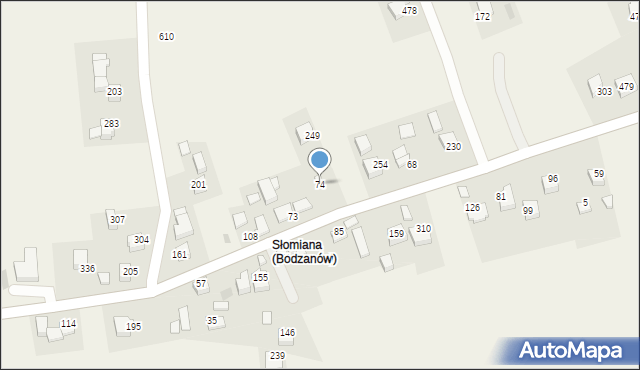 Bodzanów, Bodzanów, 74, mapa Bodzanów