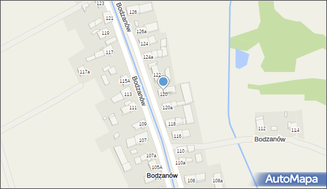 Bodzanów, Bodzanów, 120, mapa Bodzanów