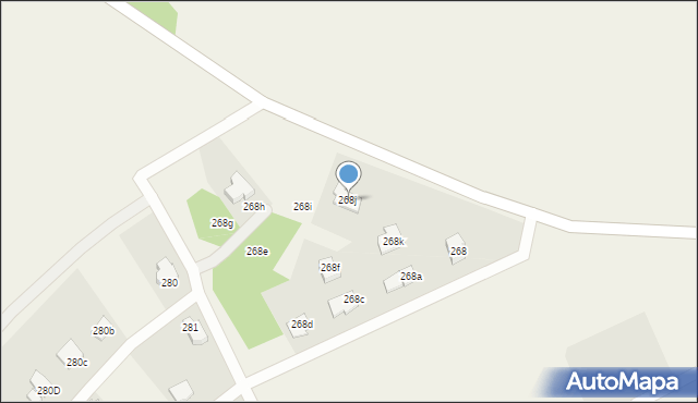 Bodzanów, Bodzanów, 268j, mapa Bodzanów