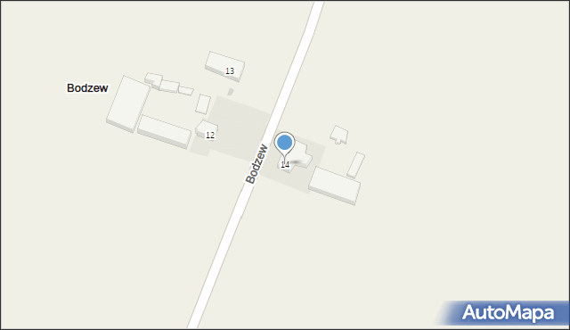 Bodzew, Bodzew, 14, mapa Bodzew