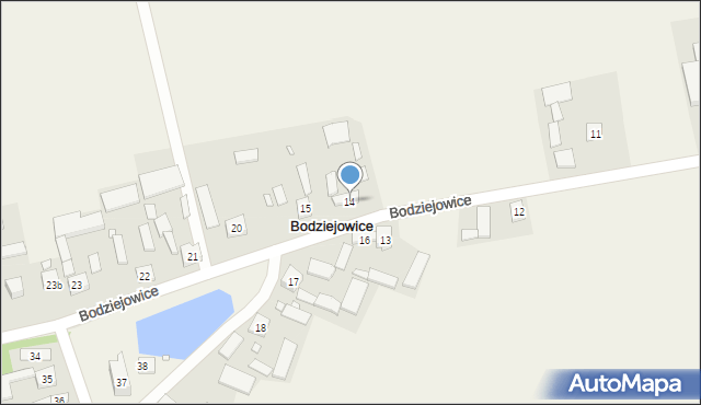 Bodziejowice, Bodziejowice, 14, mapa Bodziejowice