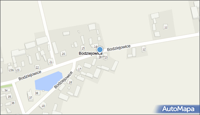 Bodziejowice, Bodziejowice, 16, mapa Bodziejowice