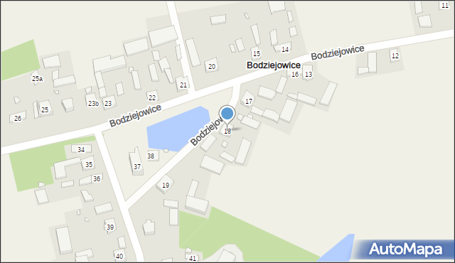 Bodziejowice, Bodziejowice, 18, mapa Bodziejowice