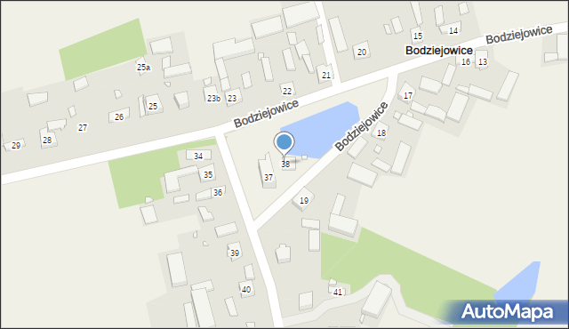 Bodziejowice, Bodziejowice, 38, mapa Bodziejowice